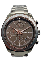 Fossil Chronograph Brown Dial Silver Men's Watch BQ2140 - The Watches Men & CO #2