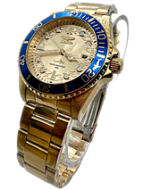 Invicta Pro Diver Master of The Oceans Quartz Gold Dial Ladies Watch 30485