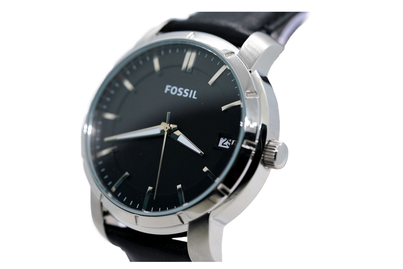 Fossil Black Dial Leather Strap Automatic Men's Watch BQ1274 - The Watches Men & CO #3