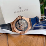 Maserati Watch Automatic Skeleton Rose-Gold Men's Watch R8821108022 - The Watches Men & CO #3