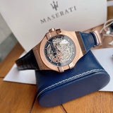 Maserati Watch Automatic Skeleton Rose-Gold Men's Watch R8821108022 - The Watches Men & CO #5