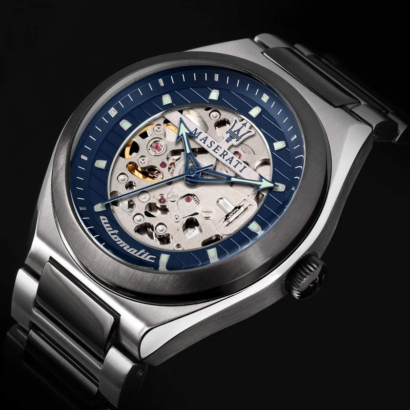 Maserati Triconic Blue Dial Gunmetal Men's Watch R8823139001 - The Watches Men & CO #5
