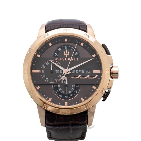 Maserati Chronograph Brown Dial Leather Men's Watch R8871619001 - The Watches Men & CO #2