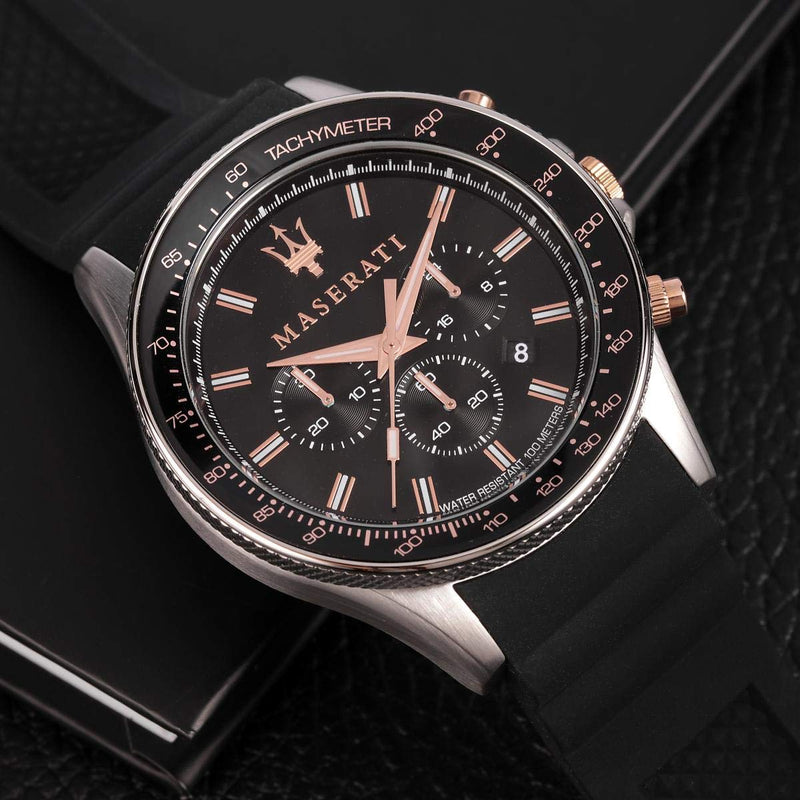 Maserati Sfida Analog Black Dial Men's Watch R8871640002 - The Watches Men & CO #5
