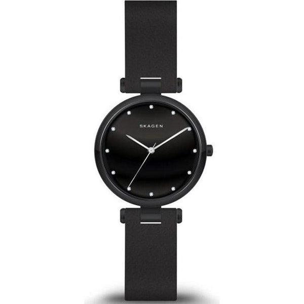 Skagen Tanja Black Leather Women's Watch  SKW2515 - The Watches Men & CO