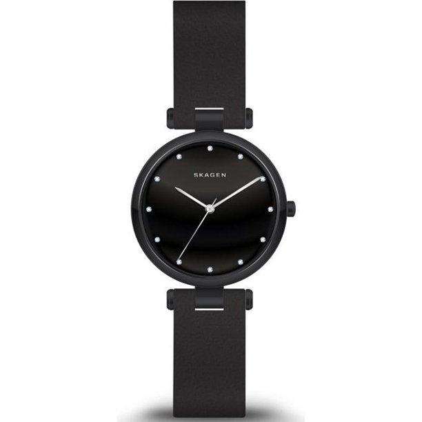 Skagen Tanja Black Leather Women's Watch  SKW2515 - The Watches Men & CO