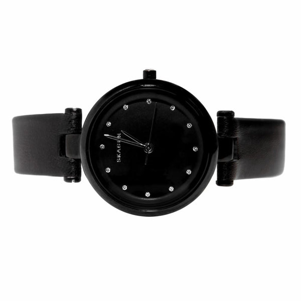 Skagen Tanja Black Leather Women's Watch SKW2515 - The Watches Men & CO #2