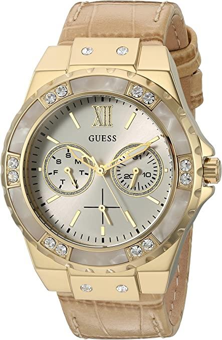 Guess Beige Multifunction Leather Women's Watch U0775L2 - The Watches Men & CO #3