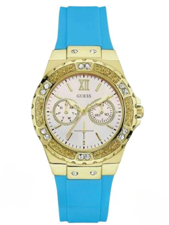 Guess Limelight Crystal White Dial Analog Women's Watch W1053L6