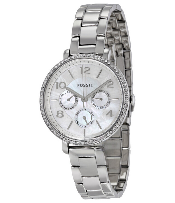 Fossil Jacqueline Multi-Function White Dial Stainless Steel Ladies Watch ES3755