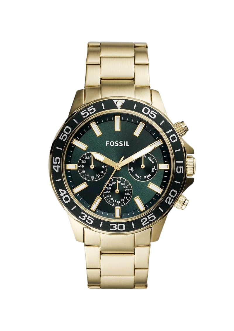 Fossil Bannon Multifunction Gold-Tone Green Dial Men's Watch BQ2493