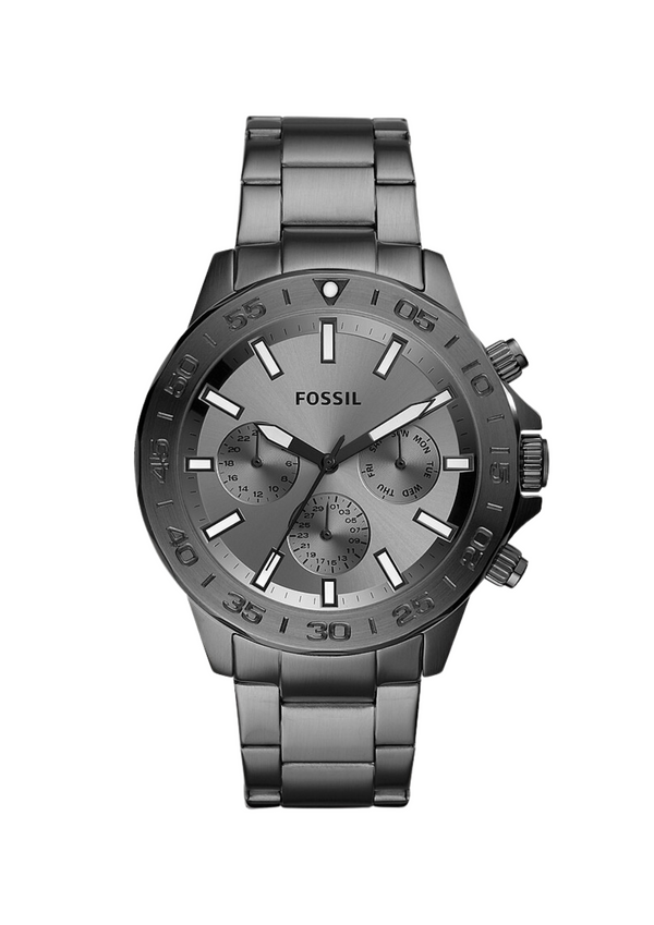 Fossil Bannon Multifunction Smoke Stainless Steel Men's Watch BQ2491