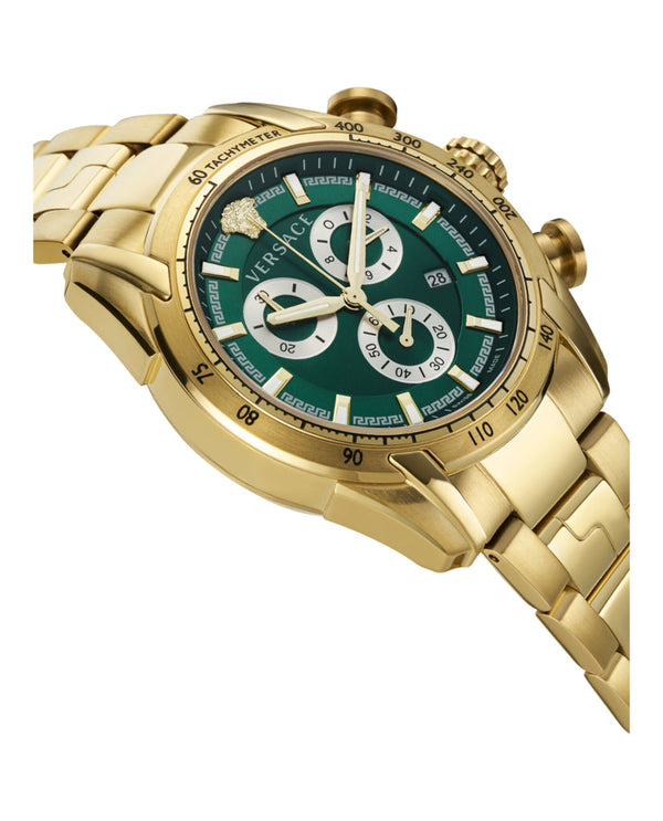Versace V-Ray Chronograph Green Dial Men's Watch VE2I00621 - The Watches Men & CO #2