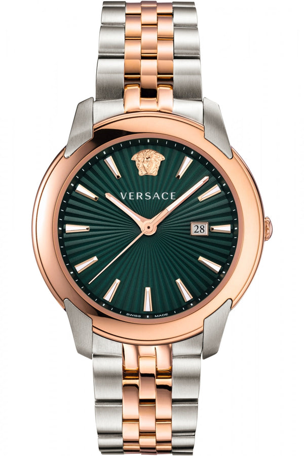 Versace V-Urban Green Dial Two-Tone Men's Watch  VELQ00619 - The Watches Men & CO