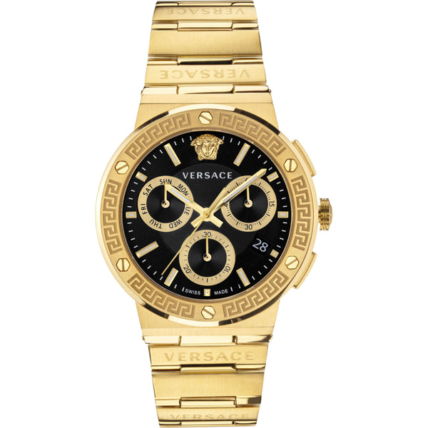 Versace Greca Gold Chronograph Men's Watch  VEZ900421 - The Watches Men & CO