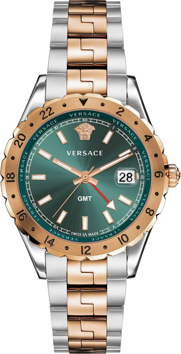 Versace Hellenyium Two-Tone Green Dial Men's Watch  V11050015 - The Watches Men & CO