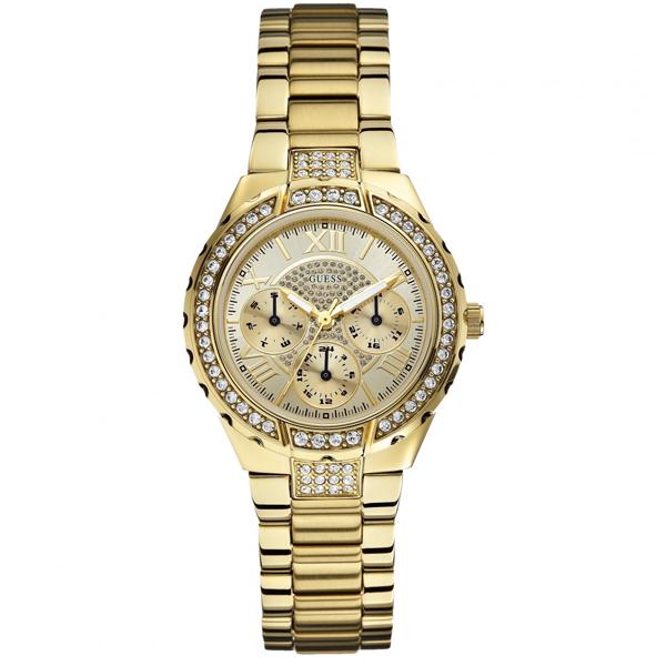 Guess Sparkling Hi-Energy Gold-Tone Women's Watch  W0111L2 - The Watches Men & CO