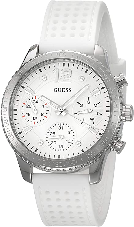 Guess Marina White dial Ladies Watch  W1025L1 - The Watches Men & CO