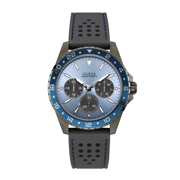 Guess Men’s Quartz Silicone Strap Blue Dial Men's Watch  W1108G6 - The Watches Men & CO