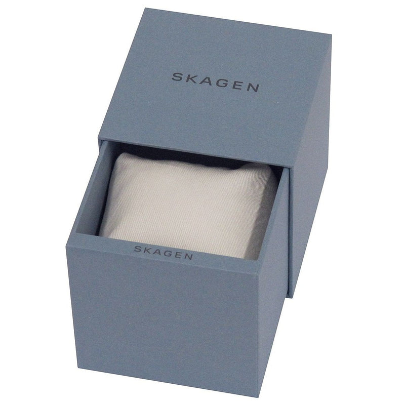 Skagen Gitte Moon Phase Black Dial Black Leather Ladies Watch SKW2372