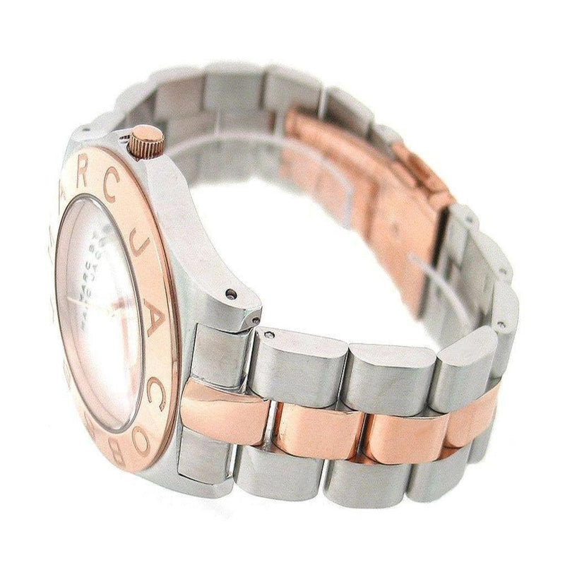 Marc By Marc Jacobs Blade Rose Gold Tone Bezel Silver Dial Two Tone Women's Watch MBM3129 - The Watches Men & CO #4