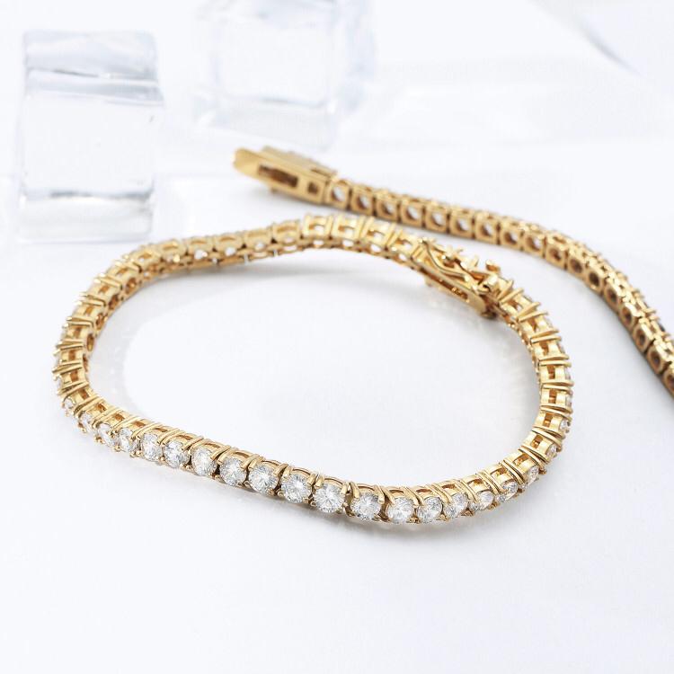 Big Daddy 3mm Diamond Gold Tennis Bracelet