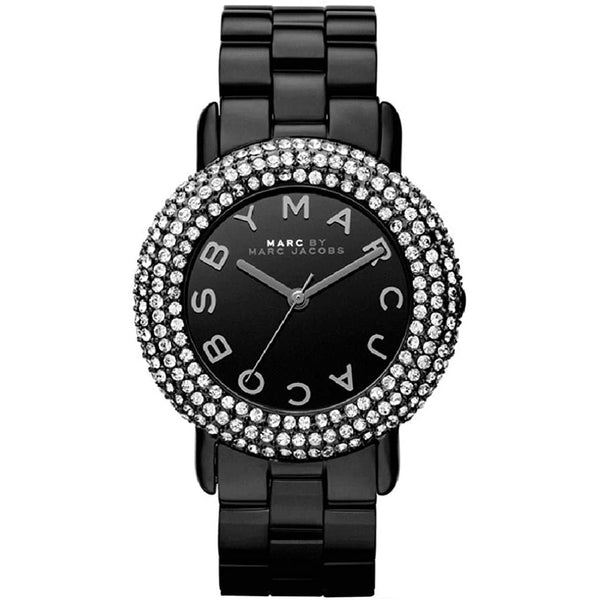 Marc By Marc Jacobs Marci Black Crystal Ladies Watch  MBM3193 - The Watches Men & CO