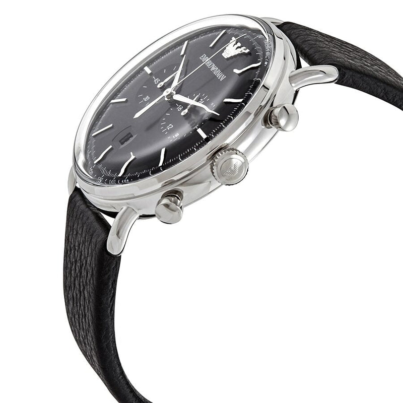 Emporio Armani Aviator Chronograph Quartz Black Dial Men's Watch AR11143 - The Watches Men & CO #2
