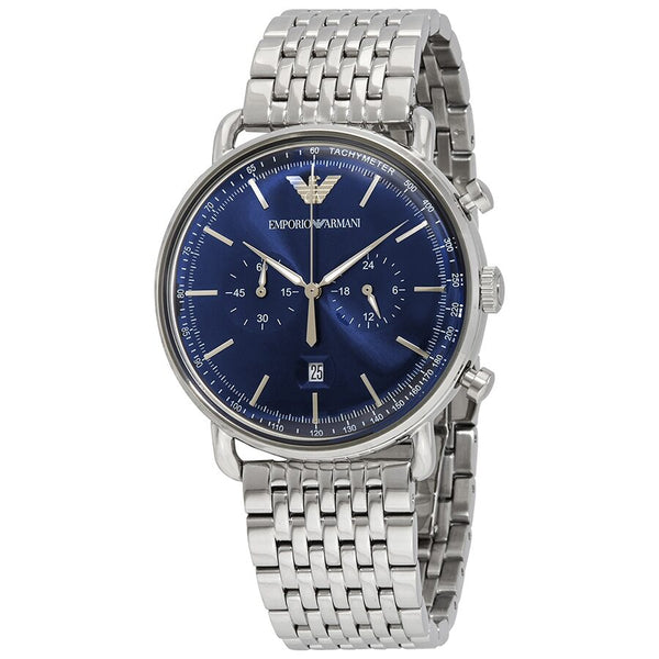 Emporio Armani Aviator Chronograph Quartz Blue Dial Men's Watch #AR11238 - The Watches Men & CO