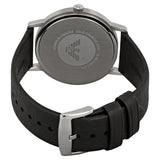 Emporio Armani Kappa Black Dial Black Leather Men's Watch #AR11013 - The Watches Men & CO #3
