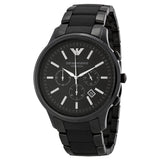 Emporio Armani Ceramica Chronograph Black Dial Men's Watch AR1451 - The Watches Men & CO