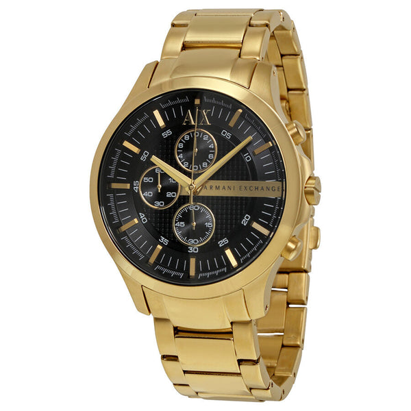 Armani Exchange Black Dial Chronograph Gold-plated Unisex Watch AX2137 - The Watches Men & CO