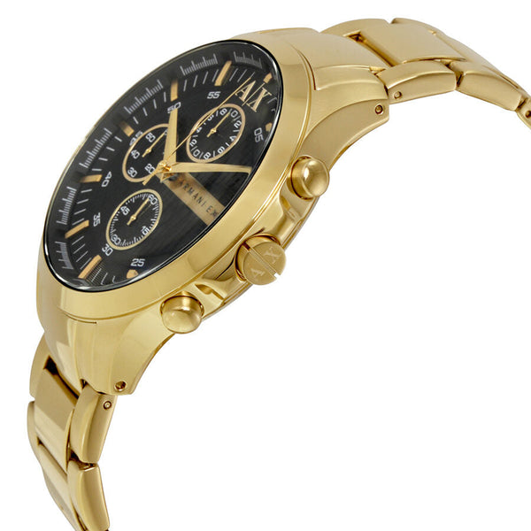 Armani Exchange Black Dial Chronograph Gold-plated Unisex Watch AX2137 - The Watches Men & CO #2