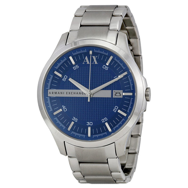 Armani Exchange Blue Textured Dial Stainless Steel Men's Watch AX2132 - The Watches Men & CO