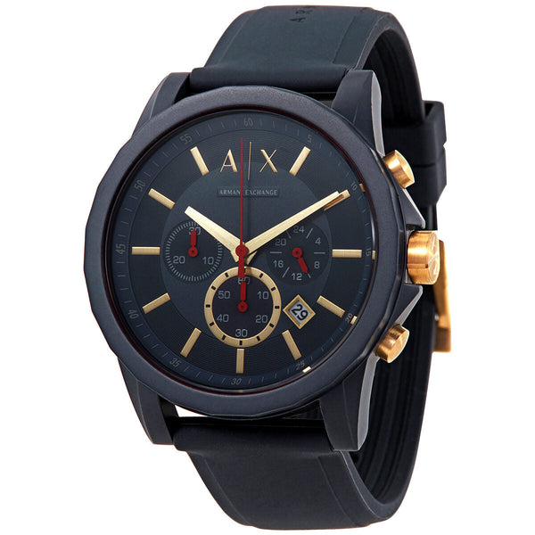 Armani Exchange Outerbanks Chronograph Quartz Blue Dial Men's Watch AX1335 - The Watches Men & CO