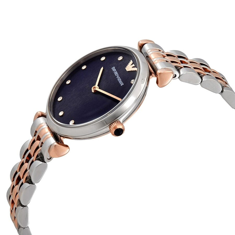 Emporio Armani Quartz Crystal Blue Dial Ladies Watch #AR11092 - The Watches Men & CO #2