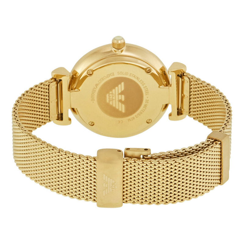 Emporio Armani Retro Gold Ladies Watch AR1957 - The Watches Men & CO #3