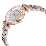 Armani White Crystal Pave Dial Two-tone Ladies Watch #AR1926 - The Watches Men & CO #2