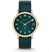 Marc by Marc Jacobs Baker Green Dial Green Leather Ladies Watch  MBM1268 - The Watches Men & CO