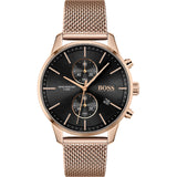 Hugo Boss Associate Rose Gold Mesh Men's Watch  1513806 - The Watches Men & CO