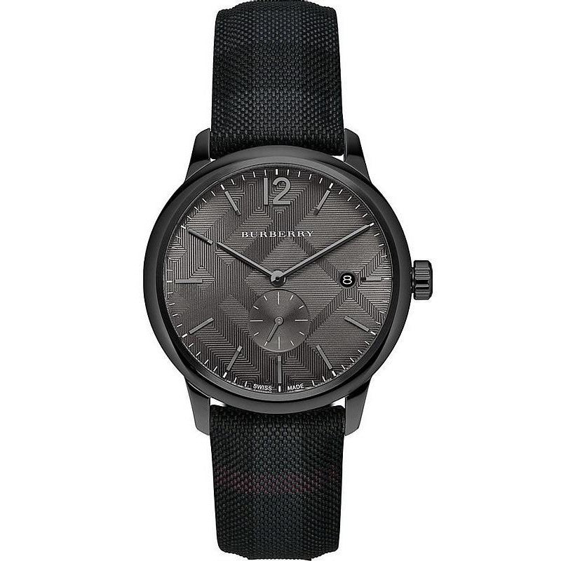 Burberry Men’s Swiss Made Leather Strap Black Dial Men's Watch  BU10010 - The Watches Men & CO