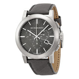 Burberry Grey Dial Black Leather Men's Watch BU9362 - The Watches Men & CO