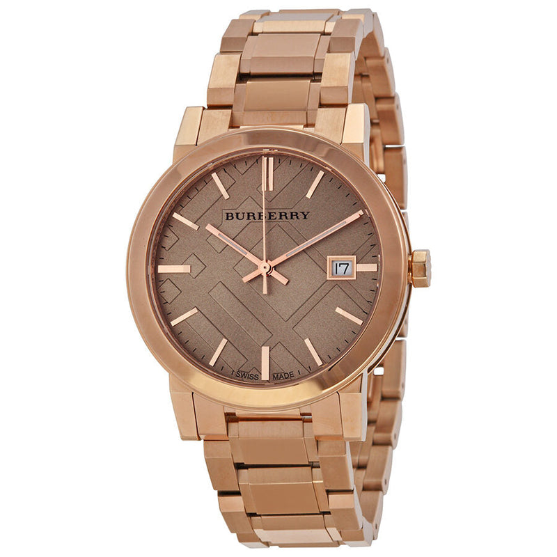 Burberry Rose Dial Rose Gold-tone Ladies Watch BU9034 - The Watches Men & CO