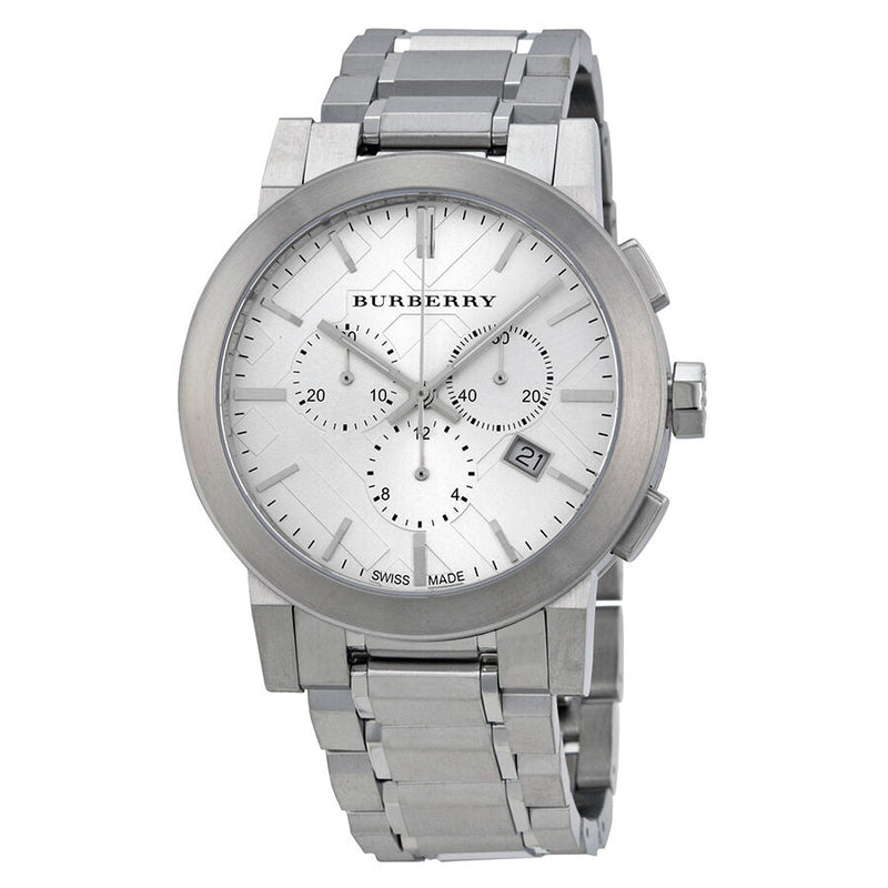 Burberry silver sales watch mens