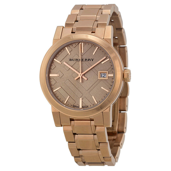 Burberry The City Rose Dial Rose Gold-tone Ladies Watch BU9135 - The Watches Men & CO