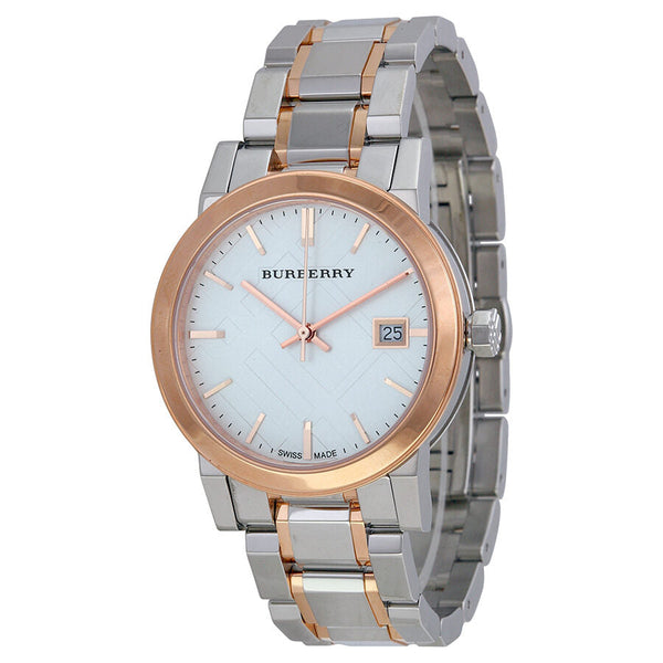 Burberry Two Tone Rose Gold Stainless Steel Bracelet Ladies Watch BU9105 - The Watches Men & CO