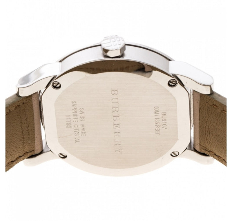Burberry Women's Large Check Tan Leather Strap Women's Watch BU9107 - The Watches Men & CO #2