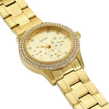 Guess Bedazzle Women's Gold Dial Metal Band Women's Watch W1097L2 - The Watches Men & CO #2