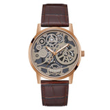 Guess Coffee Case Brown Leather Men's Watch GW0570G2