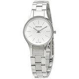 Calvin Klein Simplicity Quartz Silver Dial Ladies Watch #K4323185 - The Watches Men & CO